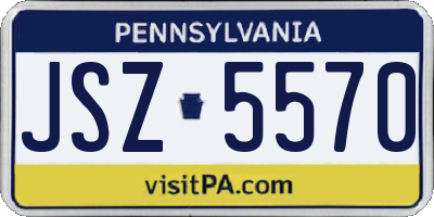 PA license plate JSZ5570