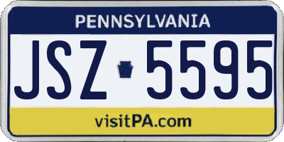 PA license plate JSZ5595