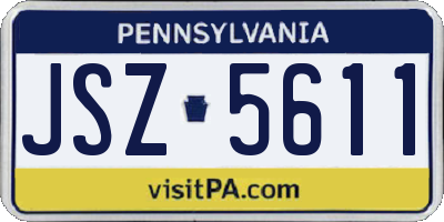PA license plate JSZ5611