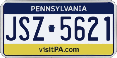 PA license plate JSZ5621