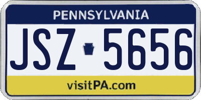 PA license plate JSZ5656