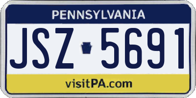 PA license plate JSZ5691