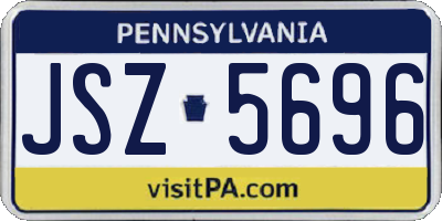 PA license plate JSZ5696