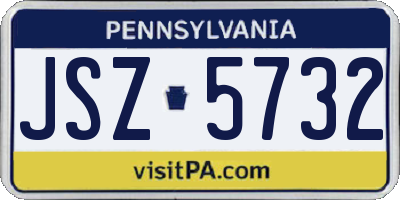 PA license plate JSZ5732