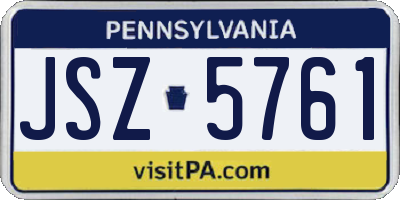 PA license plate JSZ5761