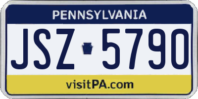 PA license plate JSZ5790
