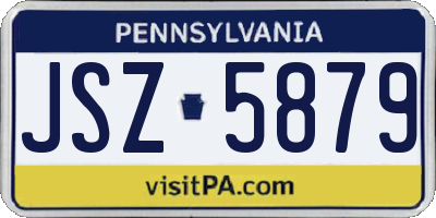 PA license plate JSZ5879