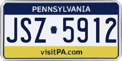 PA license plate JSZ5912