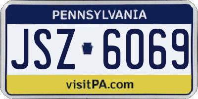 PA license plate JSZ6069