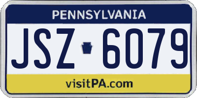 PA license plate JSZ6079