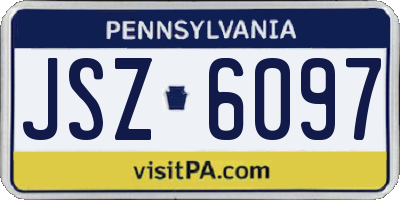 PA license plate JSZ6097