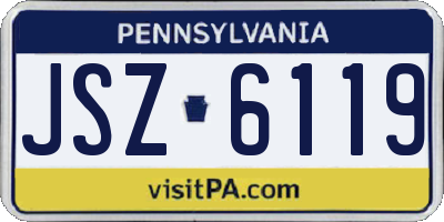 PA license plate JSZ6119