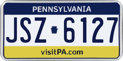 PA license plate JSZ6127