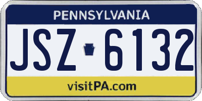 PA license plate JSZ6132