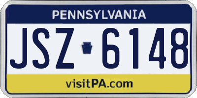 PA license plate JSZ6148