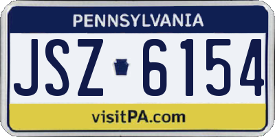 PA license plate JSZ6154