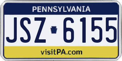 PA license plate JSZ6155