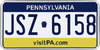 PA license plate JSZ6158