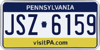 PA license plate JSZ6159