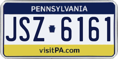 PA license plate JSZ6161