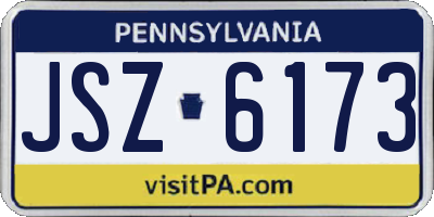 PA license plate JSZ6173