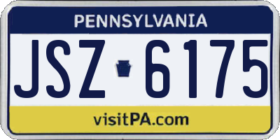 PA license plate JSZ6175