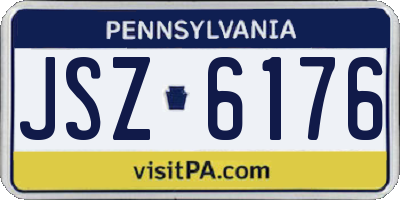 PA license plate JSZ6176