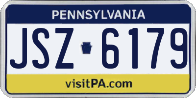 PA license plate JSZ6179