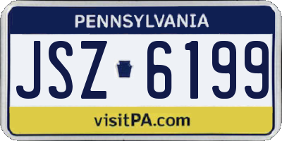 PA license plate JSZ6199