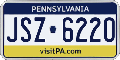PA license plate JSZ6220