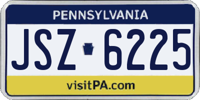 PA license plate JSZ6225