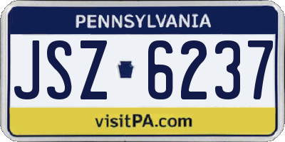PA license plate JSZ6237