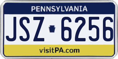 PA license plate JSZ6256