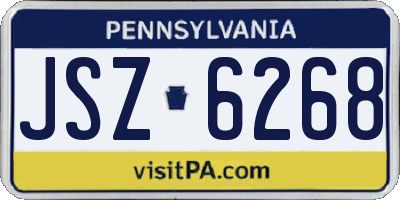 PA license plate JSZ6268