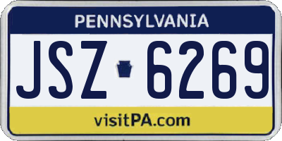 PA license plate JSZ6269