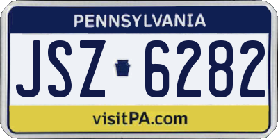 PA license plate JSZ6282