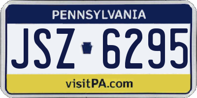 PA license plate JSZ6295