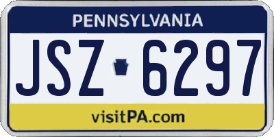 PA license plate JSZ6297