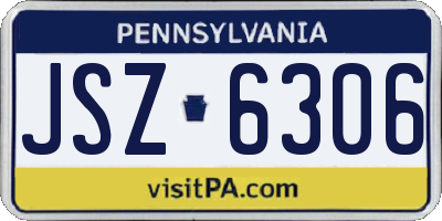 PA license plate JSZ6306