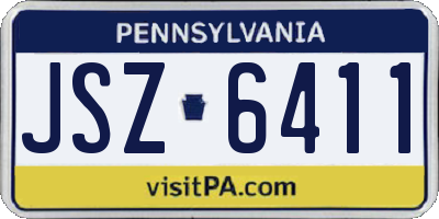 PA license plate JSZ6411