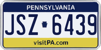 PA license plate JSZ6439