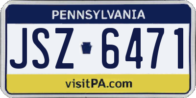 PA license plate JSZ6471