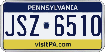 PA license plate JSZ6510