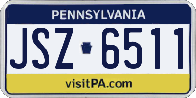 PA license plate JSZ6511