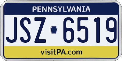 PA license plate JSZ6519