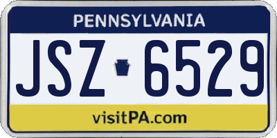 PA license plate JSZ6529