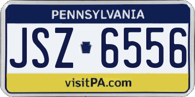 PA license plate JSZ6556