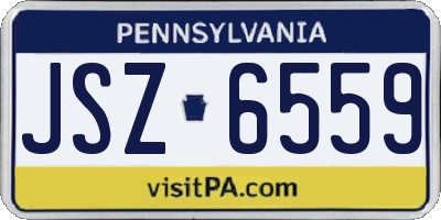 PA license plate JSZ6559