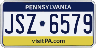 PA license plate JSZ6579