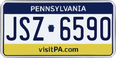 PA license plate JSZ6590